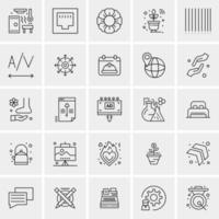 25 iconos de negocios universales vector ilustración de icono creativo para usar en proyectos relacionados con la web y dispositivos móviles