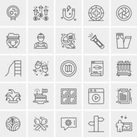 25 iconos de negocios universales vector ilustración de icono creativo para usar en proyectos relacionados con la web y dispositivos móviles