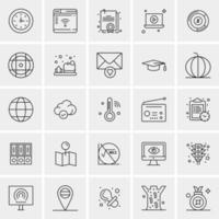 25 iconos de negocios universales vector ilustración de icono creativo para usar en proyectos relacionados con la web y dispositivos móviles