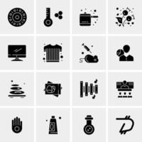 16 iconos universales de negocios vector ilustración de icono creativo para usar en proyectos relacionados con la web y dispositivos móviles