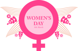 insignia del día internacional de la mujer png