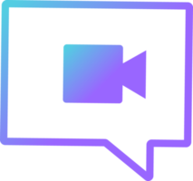 video chat modern gradient icon png