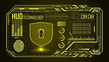 Modern HUD Technology Screen Background vector