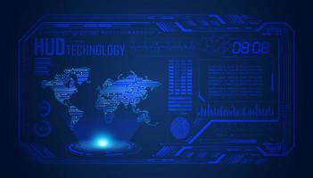 Modern HUD Technology Screen Background vector