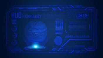 Modern HUD Technology Screen Background vector