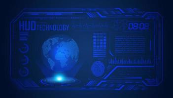 Modern HUD Technology Screen Background vector