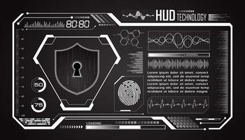 Modern HUD Technology Screen Background vector