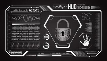 Modern HUD Technology Screen Background vector