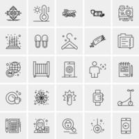 25 iconos de negocios universales vector ilustración de icono creativo para usar en proyectos relacionados con la web y dispositivos móviles