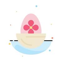 Boiled Boiled Egg Easter Egg Food Abstract Flat Color Icon Template vector