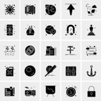 25 iconos de negocios universales vector ilustración de icono creativo para usar en proyectos relacionados con la web y dispositivos móviles