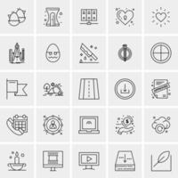 25 iconos de negocios universales vector ilustración de icono creativo para usar en proyectos relacionados con la web y dispositivos móviles