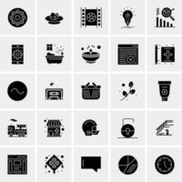 25 iconos de negocios universales vector ilustración de icono creativo para usar en proyectos relacionados con la web y dispositivos móviles