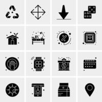 16 iconos de negocios universales vector ilustración de icono creativo para usar en proyectos relacionados con la web y dispositivos móviles