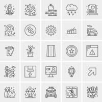 25 iconos de negocios universales vector ilustración de icono creativo para usar en proyectos relacionados con la web y dispositivos móviles