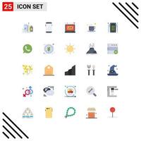 Group of 25 Modern Flat Colors Set for marketing tea huawei hot news Editable Vector Design Elements