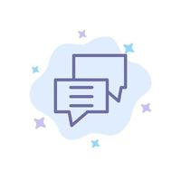 Bubbles Chat Customer Discuss Group Blue Icon on Abstract Cloud Background vector