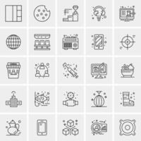 25 iconos de negocios universales vector ilustración de icono creativo para usar en proyectos relacionados con la web y dispositivos móviles