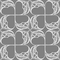 seamless graphic abstract tile pattern, white geometric ornament on gray background, texture, design photo