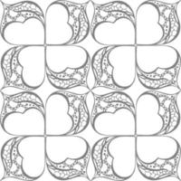 seamless graphic abstract tile pattern, gray geometric ornament on white background, texture, design photo
