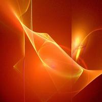 bright abstract background of glowing weaves of orange lines on a dark background, design, illustration photo