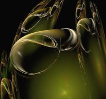 bright abstract background of luminous weaves of olive lines on a dark background, design, illustration photo