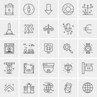 25 iconos de negocios universales vector ilustración de icono creativo para usar en proyectos relacionados con la web y dispositivos móviles