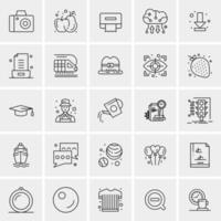 25 iconos de negocios universales vector ilustración de icono creativo para usar en proyectos relacionados con la web y dispositivos móviles