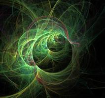 illustration of a green space planet star system, color graphics, background photo