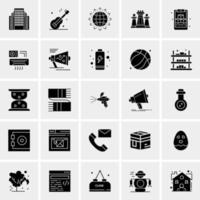 25 iconos de negocios universales vector ilustración de icono creativo para usar en proyectos relacionados con la web y dispositivos móviles