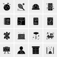 16 iconos universales de negocios vector ilustración de icono creativo para usar en proyectos relacionados con la web y dispositivos móviles