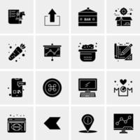 16 iconos universales de negocios vector ilustración de icono creativo para usar en proyectos relacionados con la web y dispositivos móviles