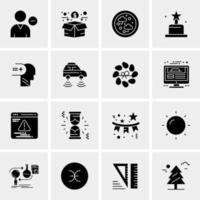 16 iconos universales de negocios vector ilustración de icono creativo para usar en proyectos relacionados con la web y dispositivos móviles