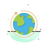 Globe World Internet Hotel Abstract Flat Color Icon Template vector