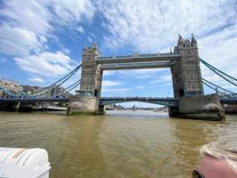 London in the UK in June 2022. A view of Tower Bridge in London photo