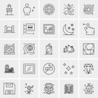 25 iconos de negocios universales vector ilustración de icono creativo para usar en proyectos relacionados con la web y dispositivos móviles