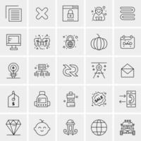 25 iconos de negocios universales vector ilustración de icono creativo para usar en proyectos relacionados con la web y dispositivos móviles