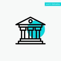 Bank Institution Money Ireland turquoise highlight circle point Vector icon