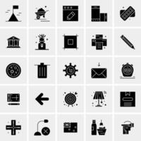 25 iconos de negocios universales vector ilustración de icono creativo para usar en proyectos relacionados con la web y dispositivos móviles