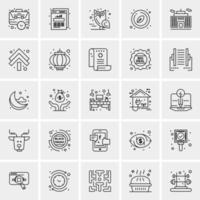 25 iconos de negocios universales vector ilustración de icono creativo para usar en proyectos relacionados con la web y dispositivos móviles