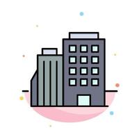 plantilla de icono de color plano abstracto de ciudad natal de ebullición de hotel vector
