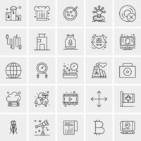 25 iconos de negocios universales vector ilustración de icono creativo para usar en proyectos relacionados con la web y dispositivos móviles