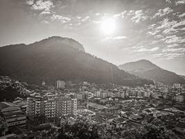 Beautiful sunrise over the mountains Angra dos Reis Brazil. photo