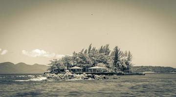 Panorama of tropical islands Ilha Grande Angra dos Reis Brazil. photo