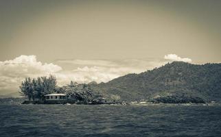 Panorama of tropical islands Ilha Grande Angra dos Reis Brazil. photo