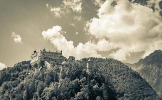 Castle Hohenwerfen chateau fortress on mountain in Werfen Salzburg Austria. photo