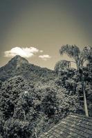 montaña abraao pico do papagaio con nubes. ilha grande brasil. foto