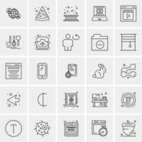 25 iconos de negocios universales vector ilustración de icono creativo para usar en proyectos relacionados con la web y dispositivos móviles