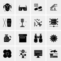 16 iconos de negocios universales vector ilustración de icono creativo para usar en proyectos relacionados con la web y dispositivos móviles