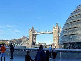 London in the UK in June 2022. A view of Tower Bridge in London photo